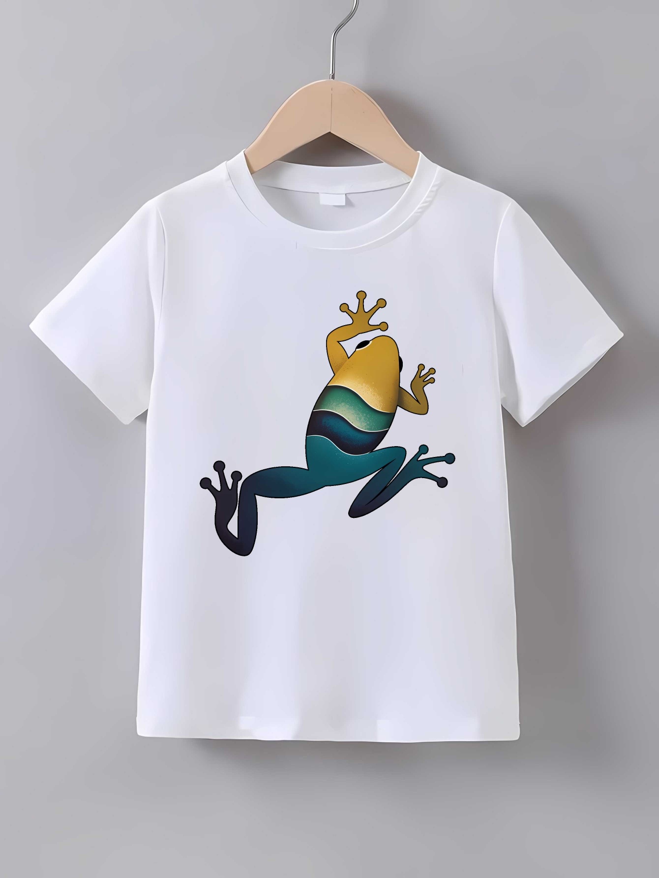 Family Tree Print - Kaos Gambar Kartun Katak Pohon Bergradasi