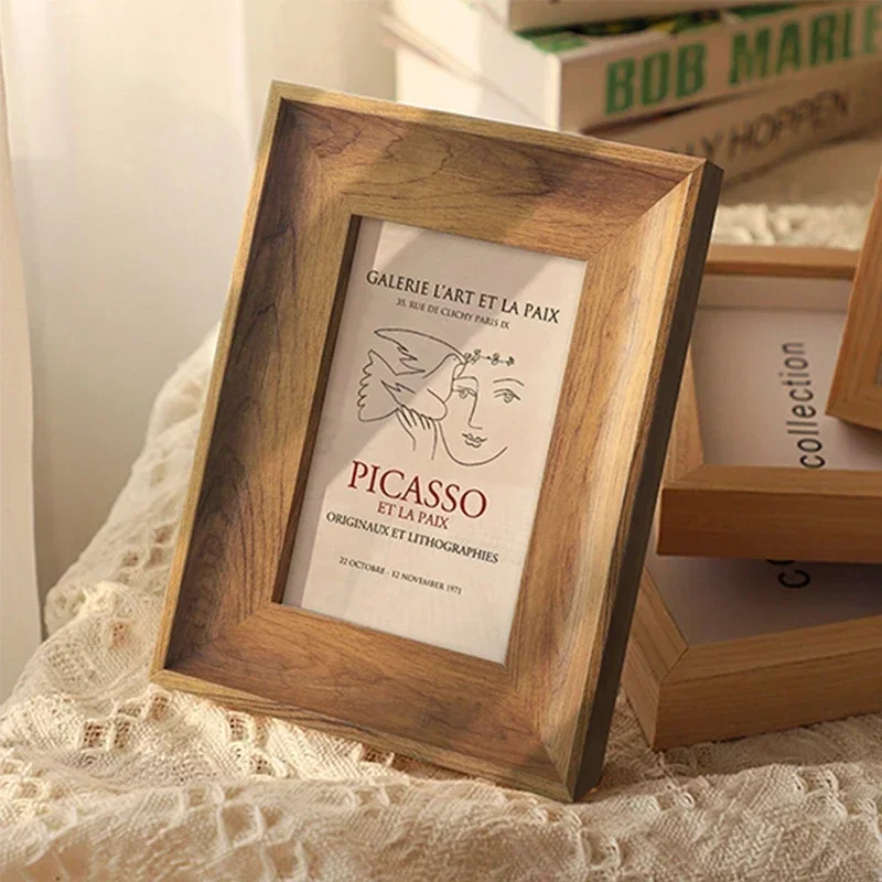 Engraved Wood Frame - Bingkai foto kayu 5/6/7/8/10 inci ukuran