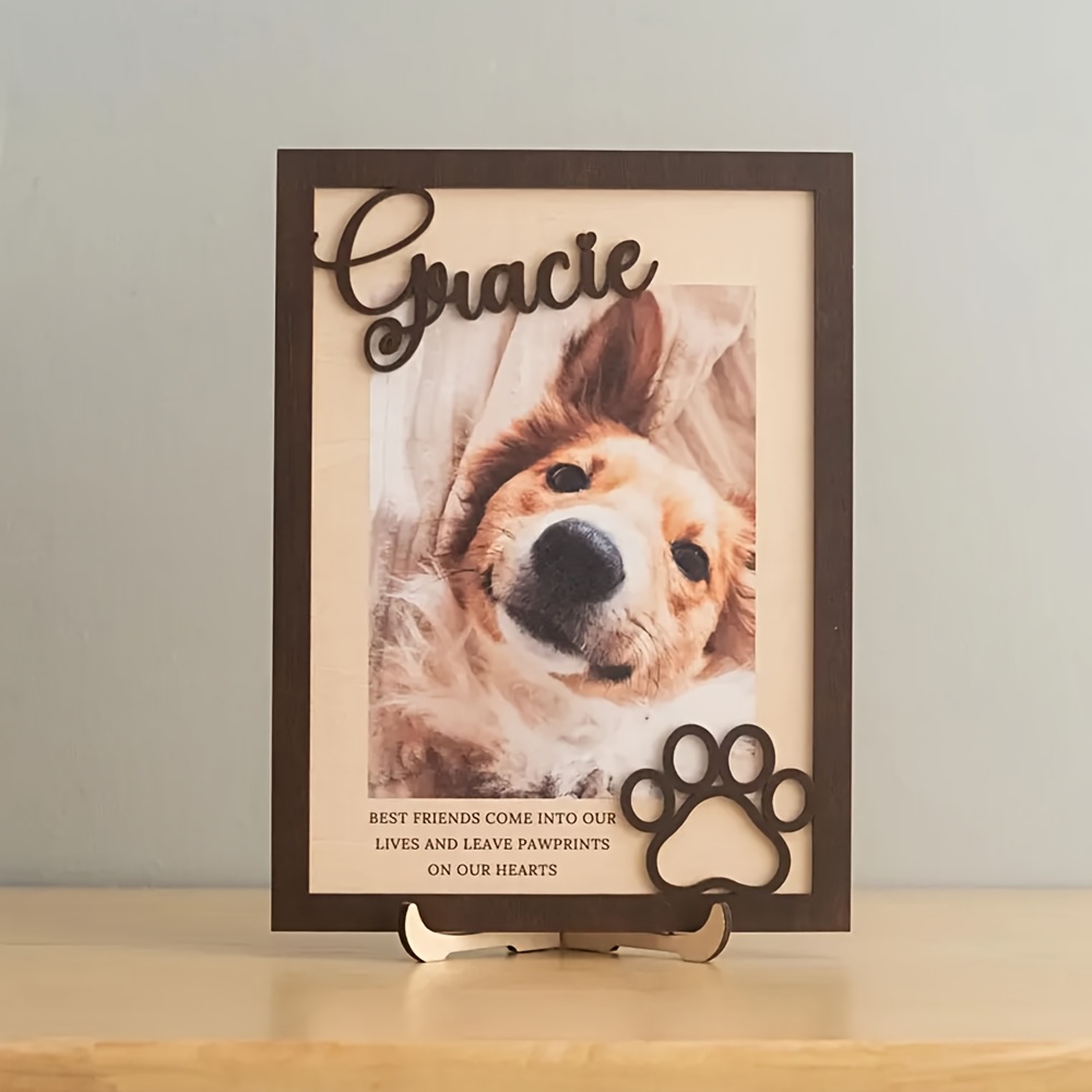 Bingkai Foto Hewan Peliharaan  - Engraved Wood Frame ulasan dan harga