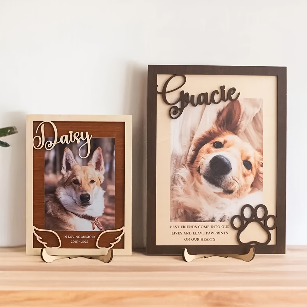 Bingkai Foto Hewan Peliharaan  - Engraved Wood Frame ulasan dan harga