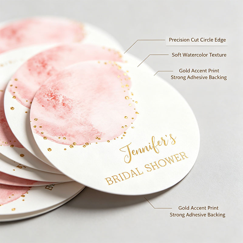 Stiker Bulat Konfeti Emas Mera - Personalized Name Box ulasan dan harga