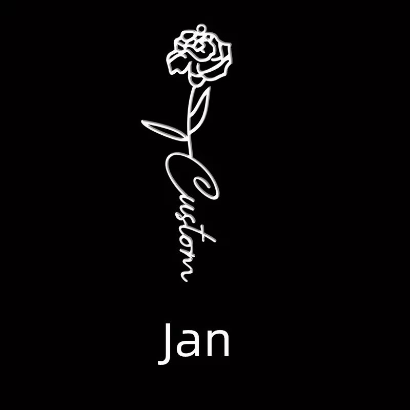 Kalung Nama Kustom yang Dipers - Birth Flower Necklace ulasan dan harga