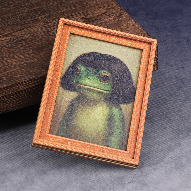 Bingkai Foto Kayu Mini Magnet  - Engraved Wood Frame ulasan dan harga